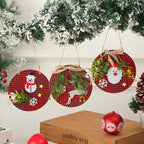 Christmas Ornament Snowman Felt & Cardboard Easy Hang