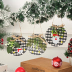 Christmas Ornament Snowman Felt & Cardboard Easy Hang