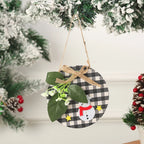 Christmas Ornament Snowman Felt & Cardboard Easy Hang