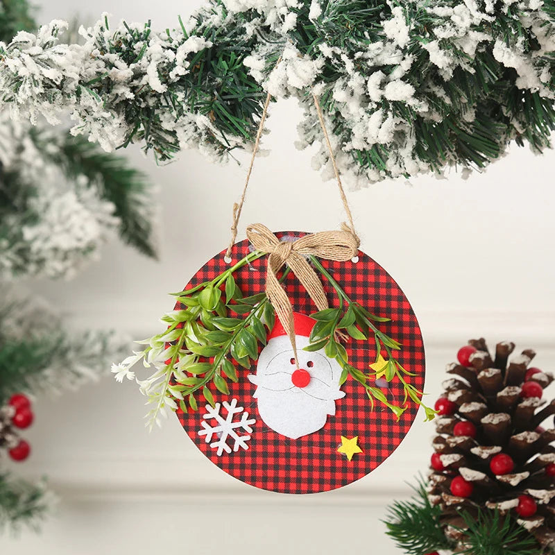 Christmas Ornament Snowman Felt & Cardboard Easy Hang