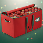 Christmas Ornament Storage Box Adjustable Dividers Holds 128 Ornaments