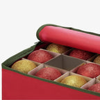 Christmas Ornament Storage Box Adjustable Dividers Holds 128 Ornaments