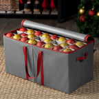 Christmas Ornament Storage Box Adjustable Dividers Holds 128 Ornaments