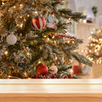 Christmas Ornaments Red & White Striped Shatterproof