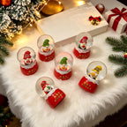 Christmas Snow Globe Shatterproof Glass Santa & Tree Figurines
