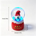 Christmas Snow Globe Shatterproof Glass Santa & Tree Figurines