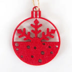 Christmas Star Ornament Durable Felt Hanging Cord