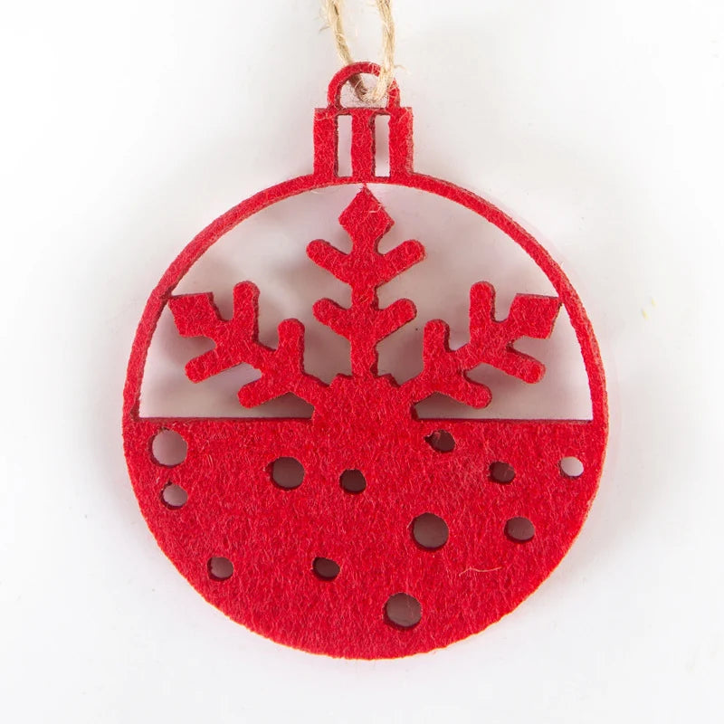 Christmas Star Ornament Durable Felt Hanging Cord