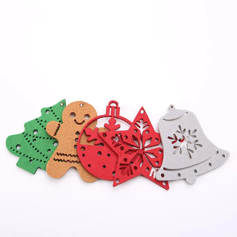 Christmas Star Ornament Durable Felt Hanging Cord