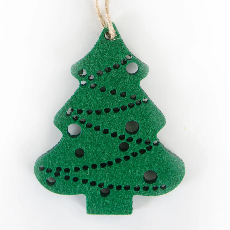 Christmas Star Ornament Durable Felt Hanging Cord