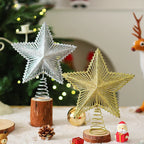 Christmas Star Sparkling Finish Durable Spiral Base
