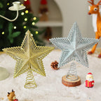 Christmas Star Sparkling Finish Durable Spiral Base