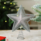 Christmas Star Sparkling Finish Durable Spiral Base