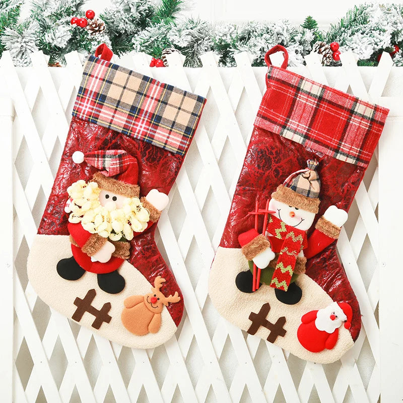 Christmas Stocking Extra-Large Soft & Durable Fabric Hanging Loop