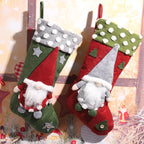 Christmas Stocking Gnome Design Felt & Soft Fabric