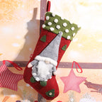 Christmas Stocking Gnome Design Felt & Soft Fabric