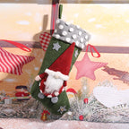 Christmas Stocking Gnome Design Felt & Soft Fabric