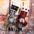 Christmas Stocking Gnome Motif & Star Trim Durable Fabric