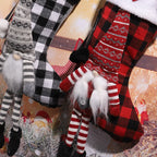 Christmas Stocking Gnome Motif & Star Trim Durable Fabric