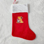 Christmas Stocking Personalized Monogram Soft Plush White Cuff