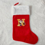Christmas Stocking Personalized Monogram Soft Plush White Cuff