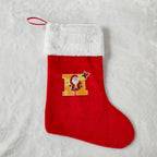 Christmas Stocking Personalized Monogram Soft Plush White Cuff