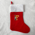 Christmas Stocking Personalized Monogram Soft Plush White Cuff