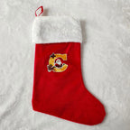 Christmas Stocking Personalized Monogram Soft Plush White Cuff