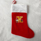 Christmas Stocking Personalized Monogram Soft Plush White Cuff