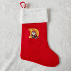Christmas Stocking Personalized Monogram Soft Plush White Cuff