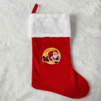 Christmas Stocking Personalized Monogram Soft Plush White Cuff