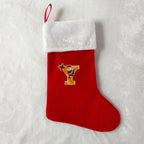 Christmas Stocking Personalized Monogram Soft Plush White Cuff