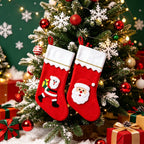 Christmas Stocking Plush Soft Festive Motifs