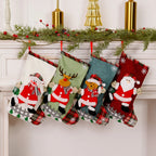 Christmas Stocking Reindeer Motif Durable Fabric