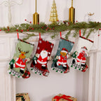 Christmas Stocking Reindeer Motif Durable Fabric