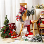 Christmas Stocking Reindeer Motif Durable Spacious Interior