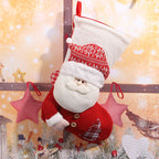 Christmas Stocking Santa Claus Plush Hanging