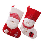 Christmas Stocking Santa Claus Plush Hanging