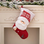 Christmas Stocking Santa Claus Plush Hanging