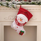 Christmas Stocking Santa Claus Plush Hanging