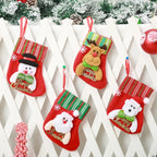 Christmas Stocking Santa Design Soft Felt Hanging Loop