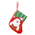 Christmas Stocking Santa Design Soft Felt Hanging Loop