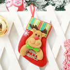 Christmas Stocking Santa Design Soft Felt Hanging Loop