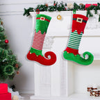 Christmas Stocking Santa Motif & Sparkle Soft Fabric