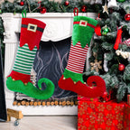 Christmas Stocking Santa Motif & Sparkle Soft Fabric