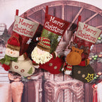 Christmas Stocking Snowman Motif Generous Interior Soft Durable Fabric