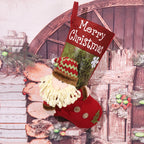 Christmas Stocking Snowman Motif Generous Interior Soft Durable Fabric