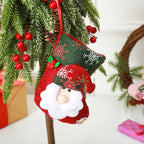 Christmas Stocking Soft Plush Santa & Snowflake Design