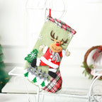 Christmas Stocking Soft Plush Santa & Snowflake Design