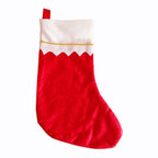 Christmas Stocking Spacious Durable Soft Fabric Gold Trim